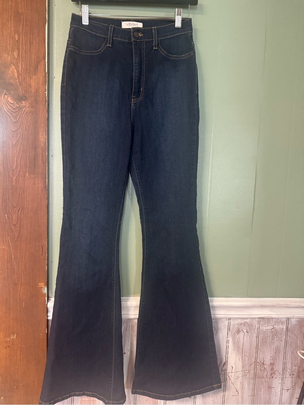 Vibrant women  Dark Blue High-Rise Flare Jeans